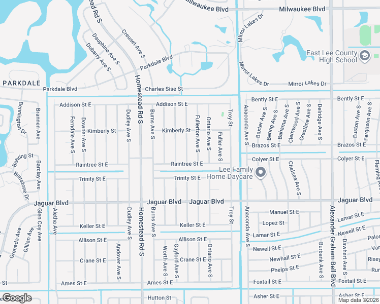 map of restaurants, bars, coffee shops, grocery stores, and more near 739 Chapman Avenue South in Lehigh Acres