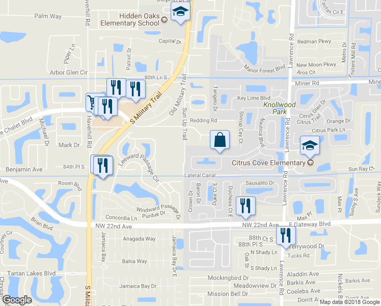 map of restaurants, bars, coffee shops, grocery stores, and more near 8297 Bermuda Sound Way in Boynton Beach