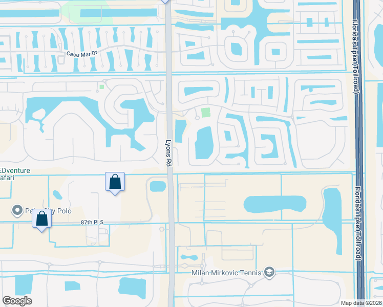 map of restaurants, bars, coffee shops, grocery stores, and more near 8467 Marsala Way in Boynton Beach
