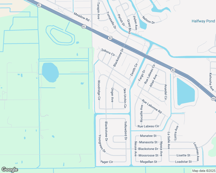 map of restaurants, bars, coffee shops, grocery stores, and more near 113 Blackstone Drive in Fort Myers