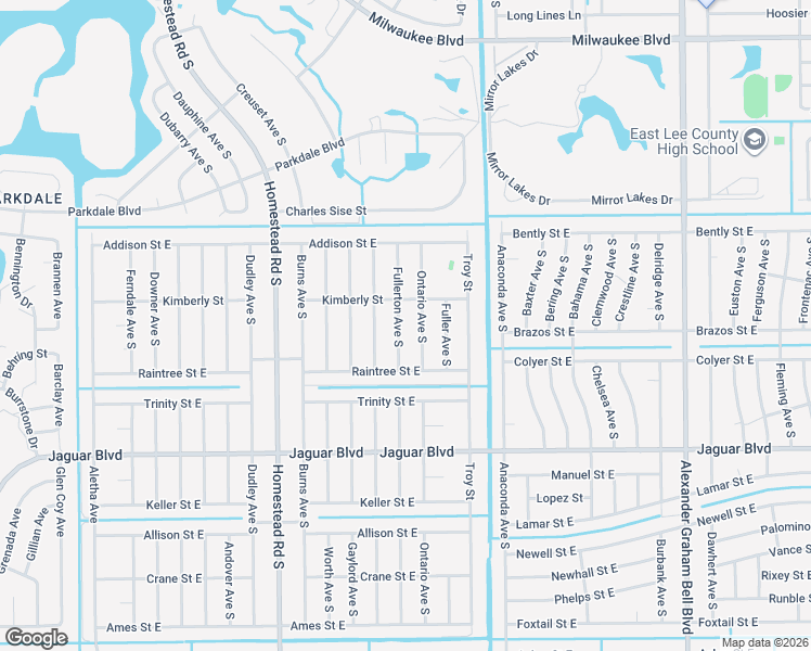 map of restaurants, bars, coffee shops, grocery stores, and more near 737 Ontario Avenue South in Lehigh Acres