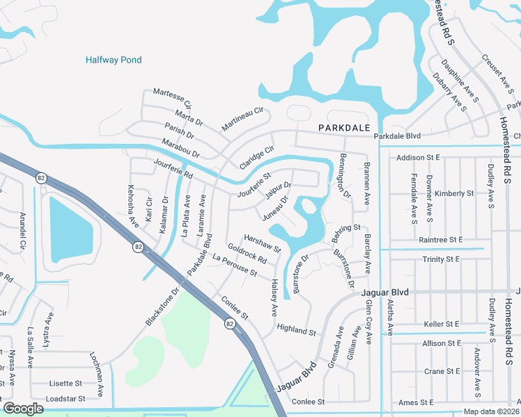 map of restaurants, bars, coffee shops, grocery stores, and more near 410 Juneau Drive in Lehigh Acres