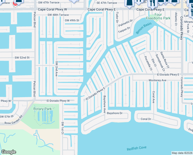 map of restaurants, bars, coffee shops, grocery stores, and more near 5217 Seagull Court in Cape Coral