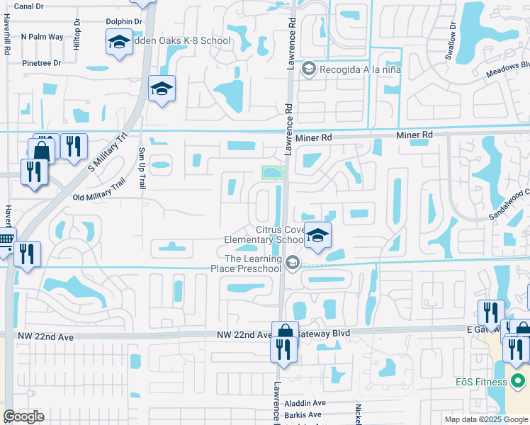 map of restaurants, bars, coffee shops, grocery stores, and more near 8161 Mystic Harbor Circle in Boynton Beach