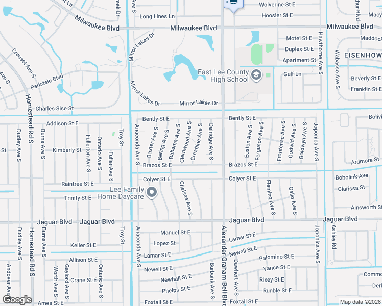 map of restaurants, bars, coffee shops, grocery stores, and more near 723 Clemwood Avenue South in Lehigh Acres
