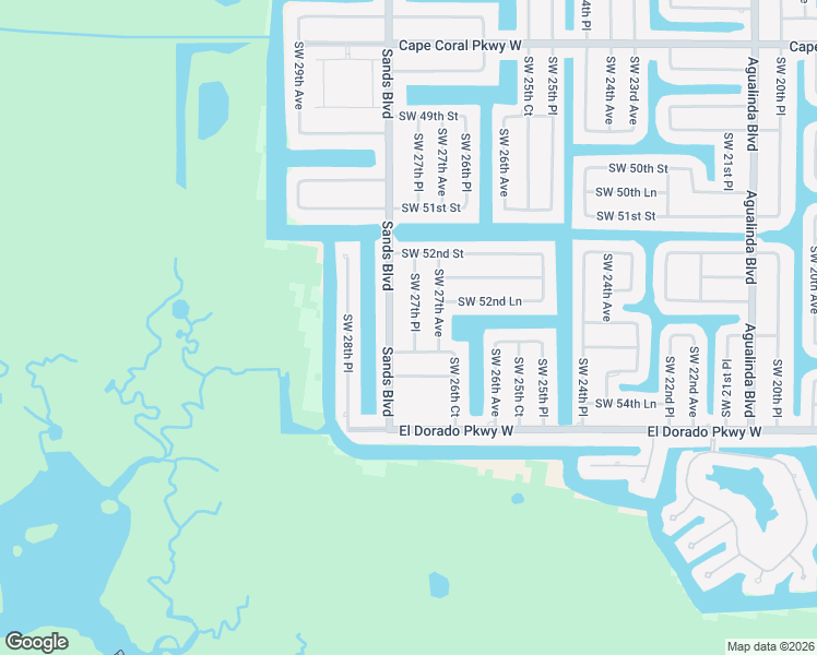 map of restaurants, bars, coffee shops, grocery stores, and more near 5239 Southwest 27th Place in Cape Coral