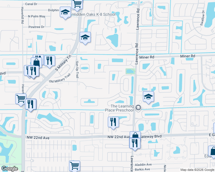 map of restaurants, bars, coffee shops, grocery stores, and more near 8053 Stirrup Cay Court in Boynton Beach
