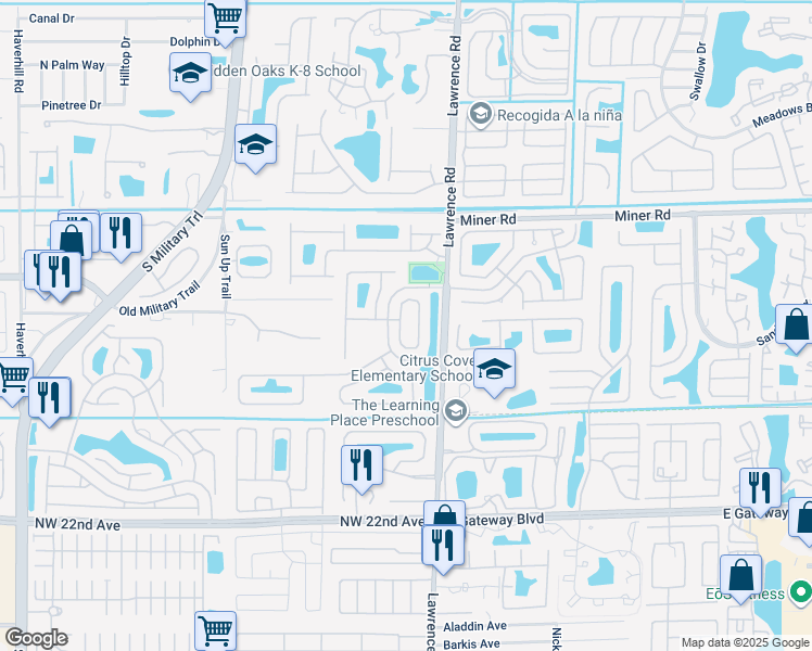 map of restaurants, bars, coffee shops, grocery stores, and more near 8161 Mystic Harbor Circle in Boynton Beach