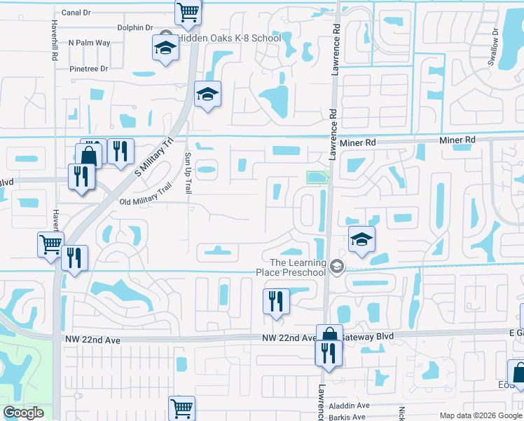 map of restaurants, bars, coffee shops, grocery stores, and more near 8053 Stirrup Cay Court in Boynton Beach
