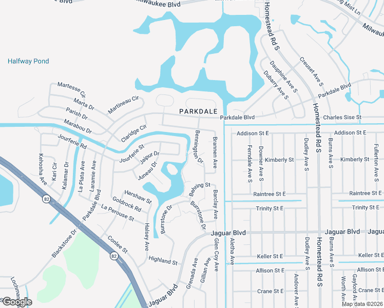 map of restaurants, bars, coffee shops, grocery stores, and more near 720 Bennington Drive in Lehigh Acres