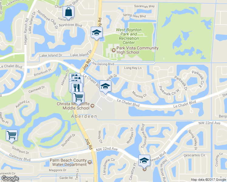 map of restaurants, bars, coffee shops, grocery stores, and more near 8228 Waterline Drive in Boynton Beach