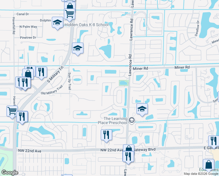 map of restaurants, bars, coffee shops, grocery stores, and more near 8097 Red Reef Lane in Boynton Beach