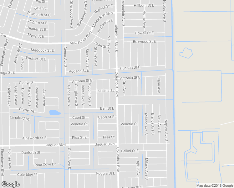 map of restaurants, bars, coffee shops, grocery stores, and more near 706 Columbus Boulevard in Lehigh Acres