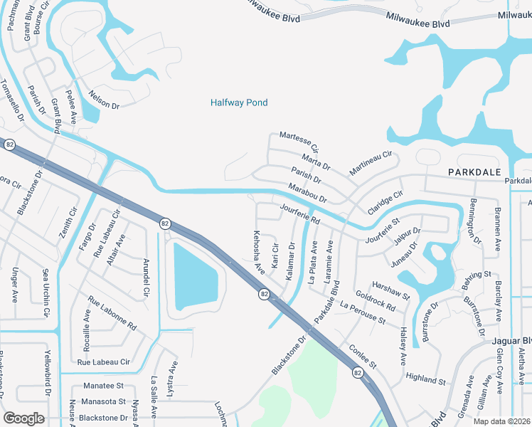 map of restaurants, bars, coffee shops, grocery stores, and more near 309 Kerrsdale Circle in Lehigh Acres