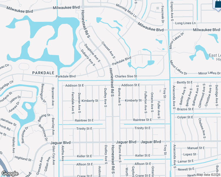 map of restaurants, bars, coffee shops, grocery stores, and more near 736 Homestead Road South in Lehigh Acres