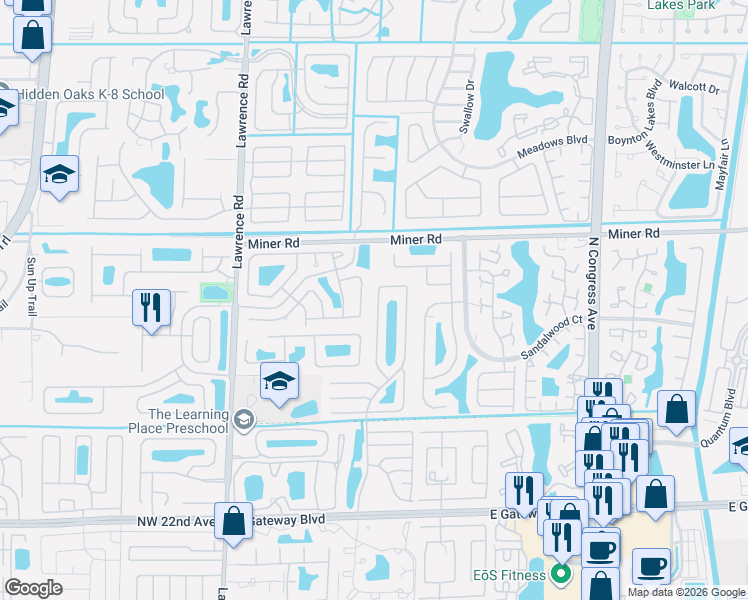 map of restaurants, bars, coffee shops, grocery stores, and more near 164 Orange Drive in Boynton Beach