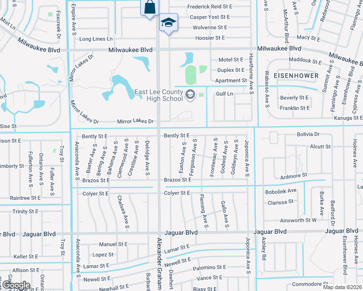 map of restaurants, bars, coffee shops, grocery stores, and more near 812 Dartmouth Court in Lehigh Acres