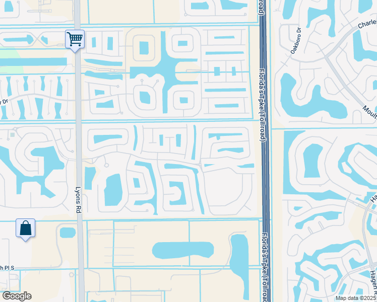 map of restaurants, bars, coffee shops, grocery stores, and more near 8422 Logia Circle in Boynton Beach