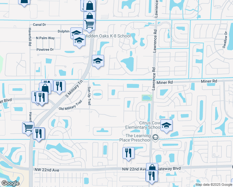 map of restaurants, bars, coffee shops, grocery stores, and more near 4308 Star Ruby Boulevard in Boynton Beach