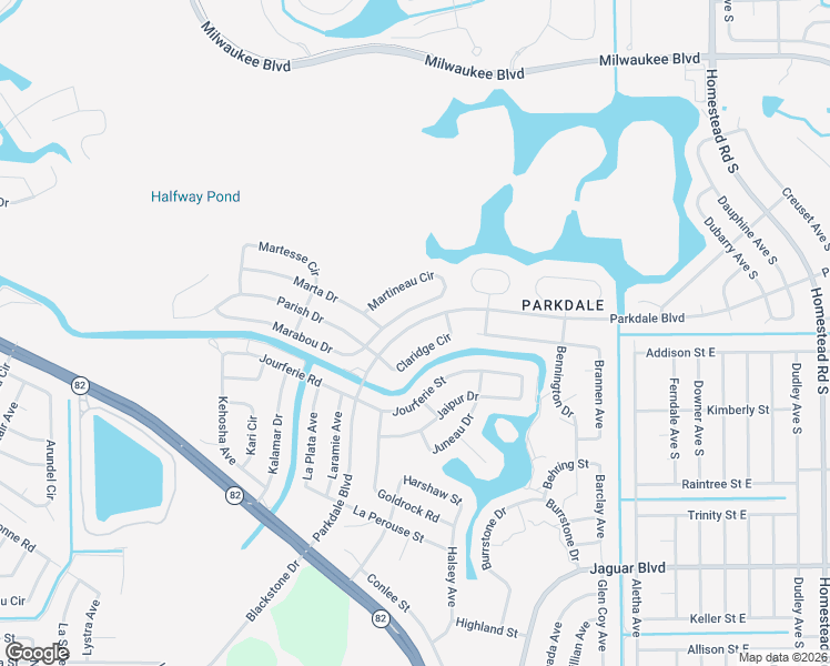 map of restaurants, bars, coffee shops, grocery stores, and more near 374 Parkdale Boulevard in Lehigh Acres