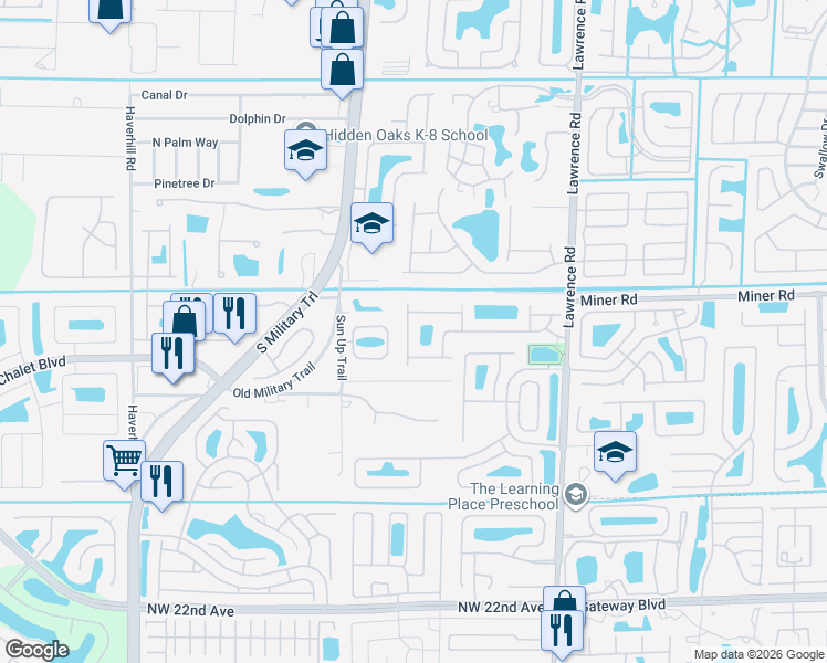 map of restaurants, bars, coffee shops, grocery stores, and more near 7988 Tangelo Drive in Boynton Beach
