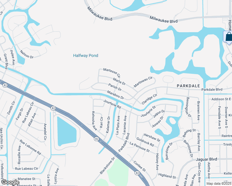 map of restaurants, bars, coffee shops, grocery stores, and more near 335 Marabou Drive in Lehigh Acres