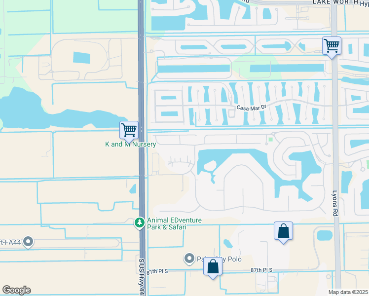 map of restaurants, bars, coffee shops, grocery stores, and more near 9704 Lago Drive in Boynton Beach