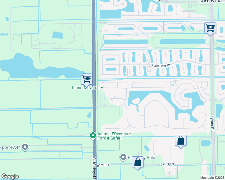 map of restaurants, bars, coffee shops, grocery stores, and more near 9806 Lago Drive in Boynton Beach