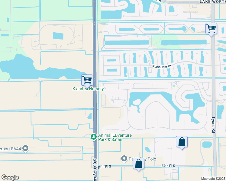 map of restaurants, bars, coffee shops, grocery stores, and more near 9836 Lago Drive in Boynton Beach