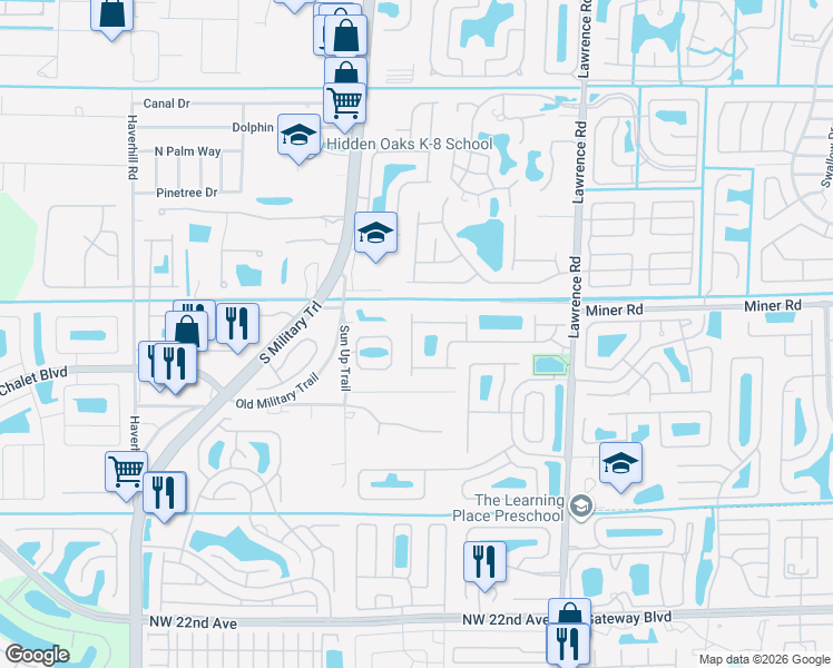 map of restaurants, bars, coffee shops, grocery stores, and more near 7988 Tangelo Drive in Boynton Beach
