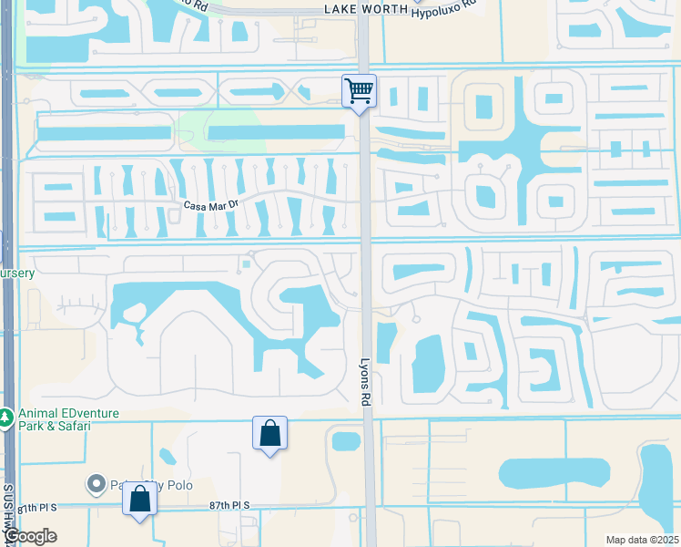 map of restaurants, bars, coffee shops, grocery stores, and more near 8101 Briantea Drive in Boynton Beach