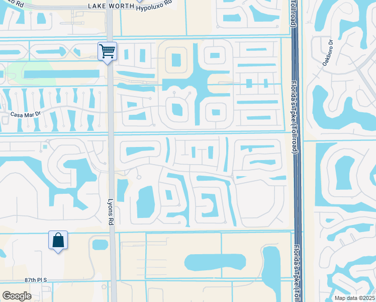 map of restaurants, bars, coffee shops, grocery stores, and more near 8070 Dolomtian Way in Boynton Beach
