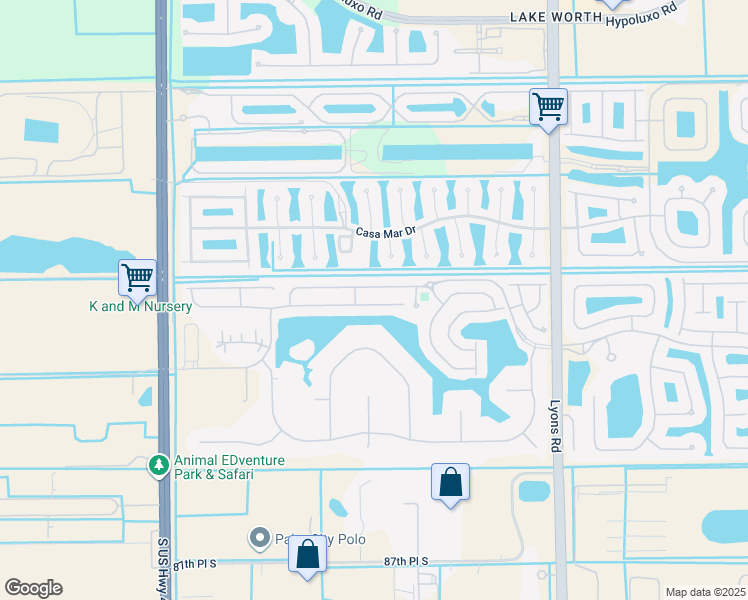 map of restaurants, bars, coffee shops, grocery stores, and more near 9465 Lago Drive in Boynton Beach