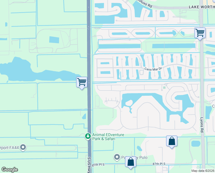 map of restaurants, bars, coffee shops, grocery stores, and more near 9814 Porta Leona Lane in Boynton Beach