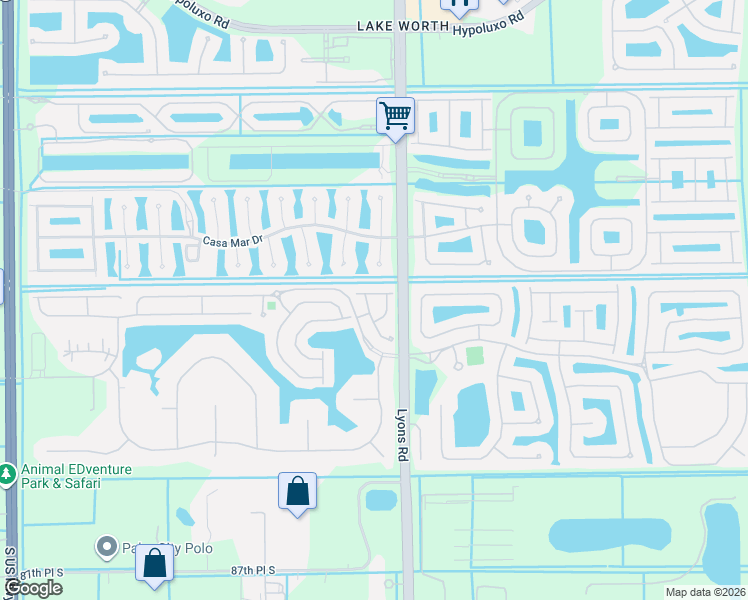 map of restaurants, bars, coffee shops, grocery stores, and more near 9070 Tremezzo Lane in Boynton Beach