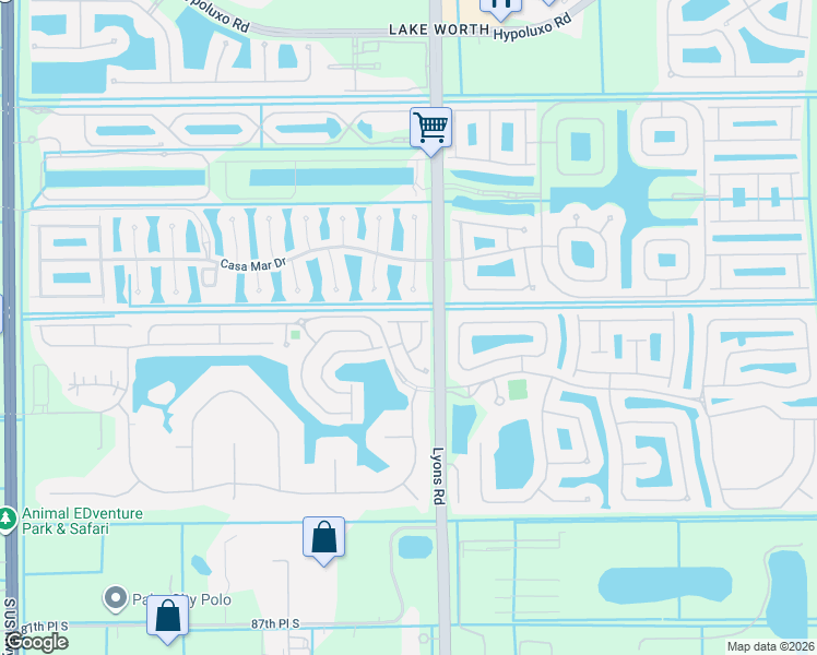map of restaurants, bars, coffee shops, grocery stores, and more near 7941 Charlemont Point in Lake Worth