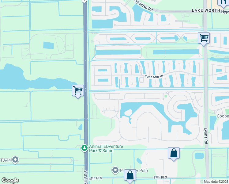 map of restaurants, bars, coffee shops, grocery stores, and more near 9695 Porta Leona Lane in Boynton Beach