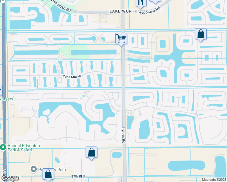 map of restaurants, bars, coffee shops, grocery stores, and more near 7941 Charlemont Point in Lake Worth