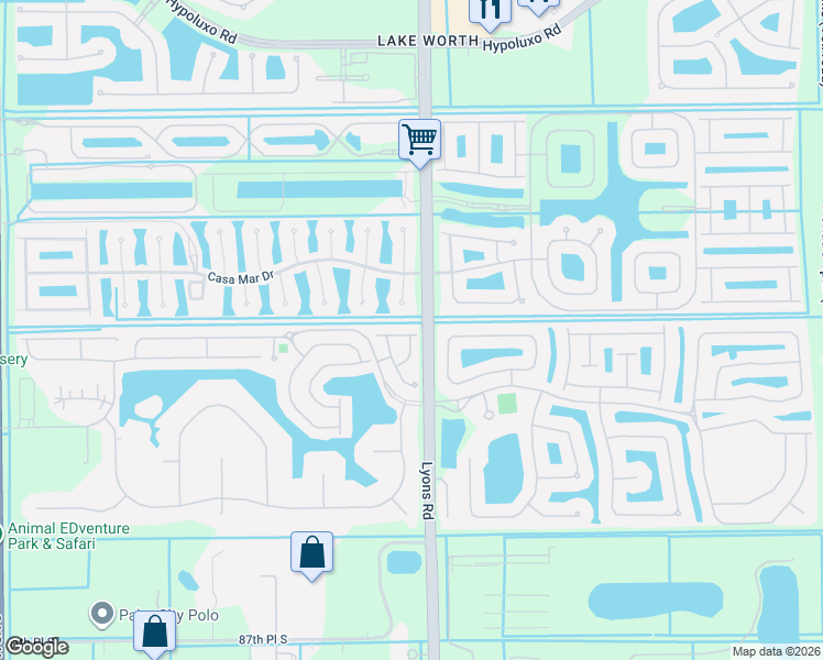 map of restaurants, bars, coffee shops, grocery stores, and more near 7941 Charlemont Point in Lake Worth