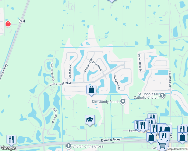 map of restaurants, bars, coffee shops, grocery stores, and more near 8331 Trentwood Ct in Fort Myers