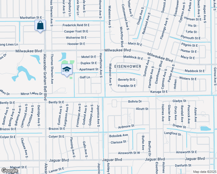 map of restaurants, bars, coffee shops, grocery stores, and more near 638 Wabasso Ave S in Lehigh Acres