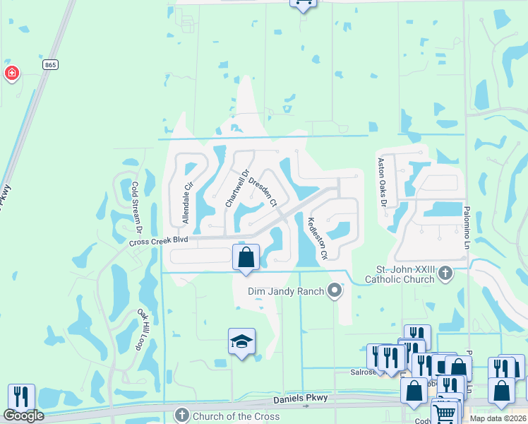 map of restaurants, bars, coffee shops, grocery stores, and more near 8331 Trentwood Court in Fort Myers