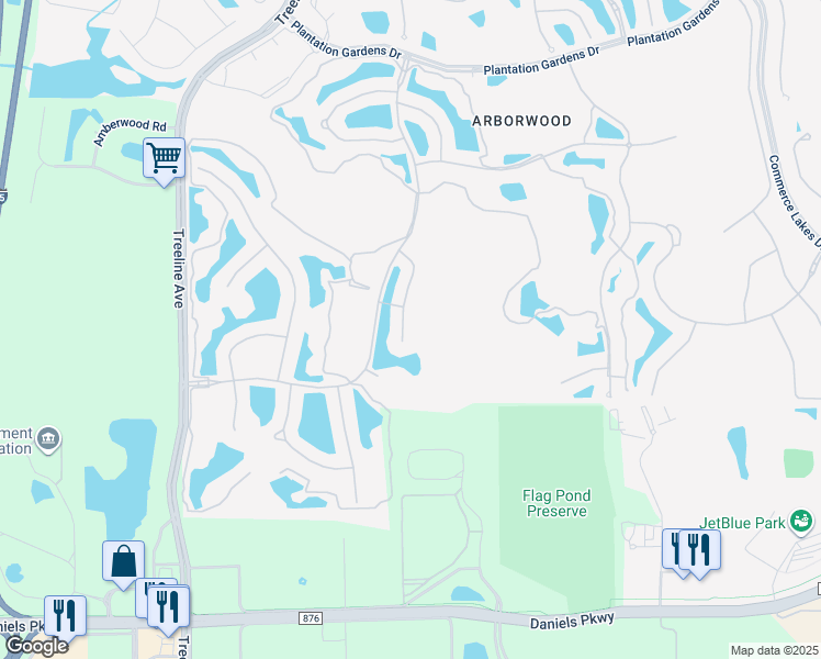 map of restaurants, bars, coffee shops, grocery stores, and more near 12855 New Market Street in Fort Myers