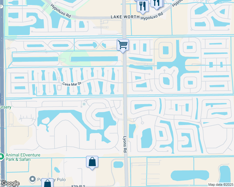 map of restaurants, bars, coffee shops, grocery stores, and more near 7941 Charlemont Point in Lake Worth