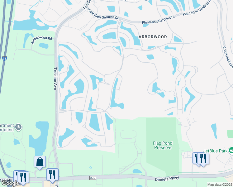 map of restaurants, bars, coffee shops, grocery stores, and more near 12902 New Market Street in Fort Myers