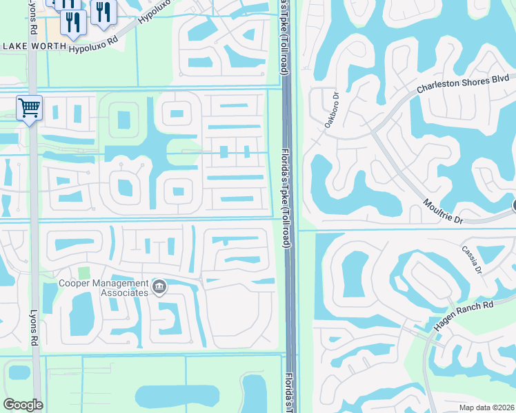 map of restaurants, bars, coffee shops, grocery stores, and more near 7901 Seagrape Shores Drive in Lake Worth