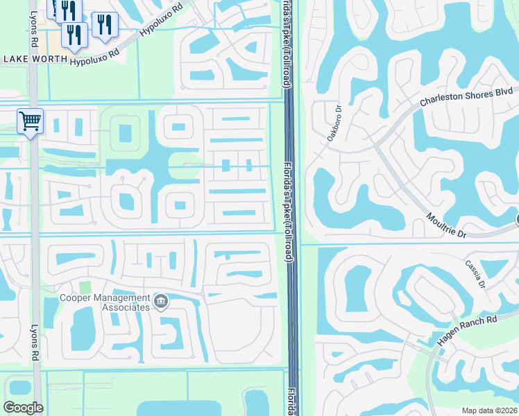 map of restaurants, bars, coffee shops, grocery stores, and more near 7901 Seagrape Shores Drive in Lake Worth