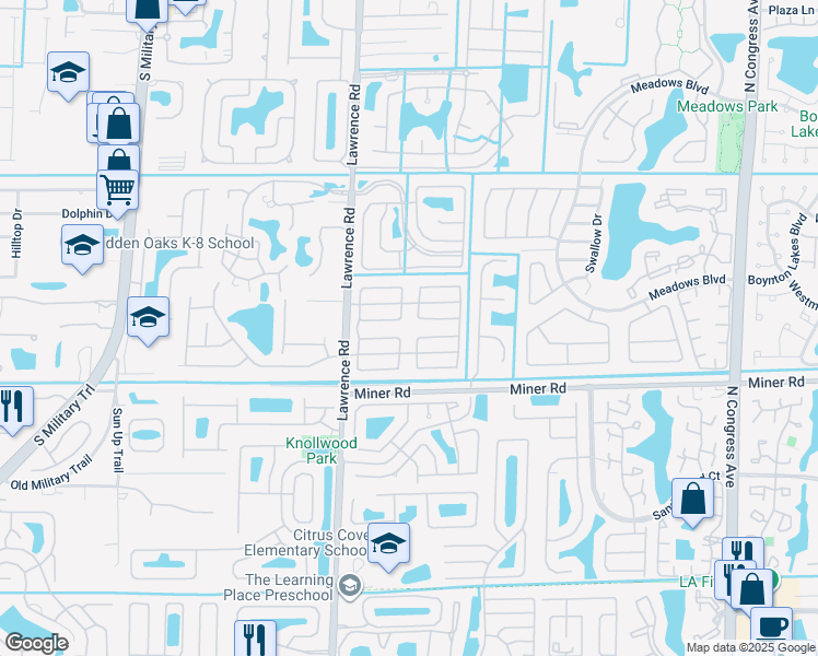 map of restaurants, bars, coffee shops, grocery stores, and more near 3756 Kirkwood Circle in Boynton Beach