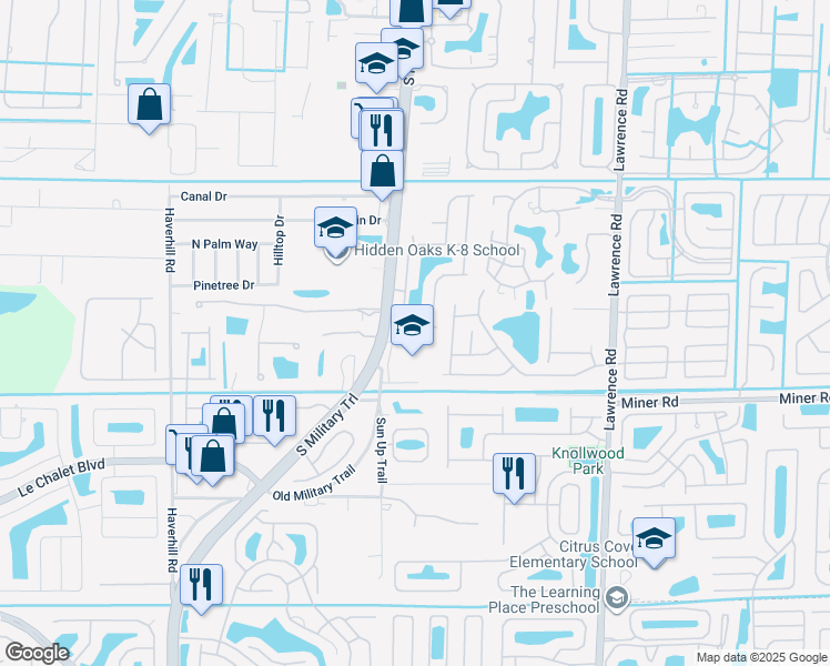 map of restaurants, bars, coffee shops, grocery stores, and more near 7703 Colony Lake Drive in Boynton Beach