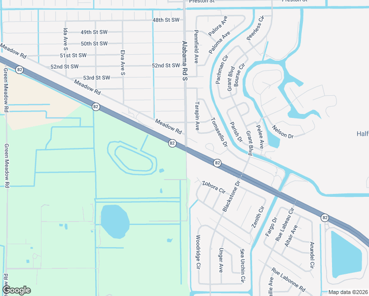 map of restaurants, bars, coffee shops, grocery stores, and more near Florida 82 in Fort Myers